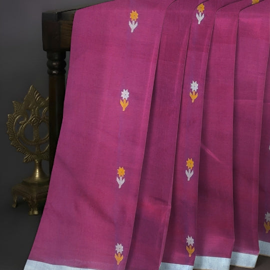 Bengol Handloom Mulmul Cotton Jamdani Weave Saree