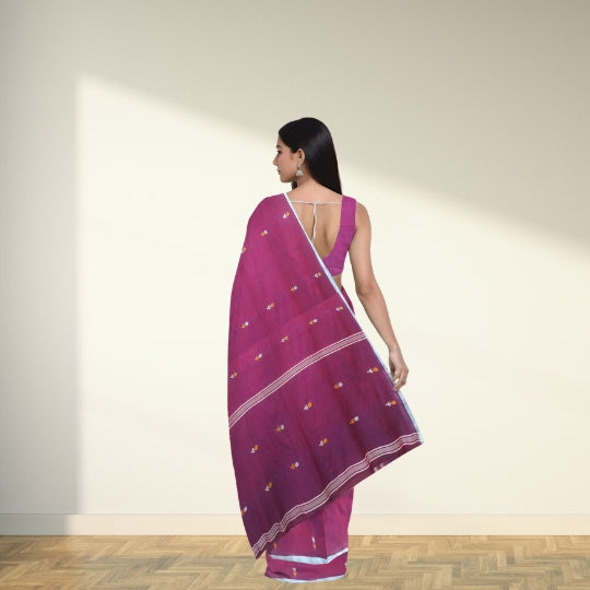 Bengol Handloom Mulmul Cotton Jamdani Weave Saree