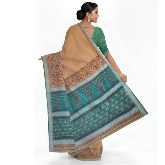 Maheshwari Cotton Hand Block Print Saree