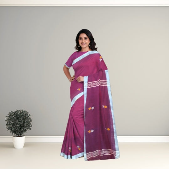 Bengol Handloom Mulmul Cotton Jamdani Weave Saree