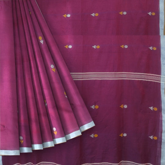 Bengol Handloom Mulmul Cotton Jamdani Weave Saree