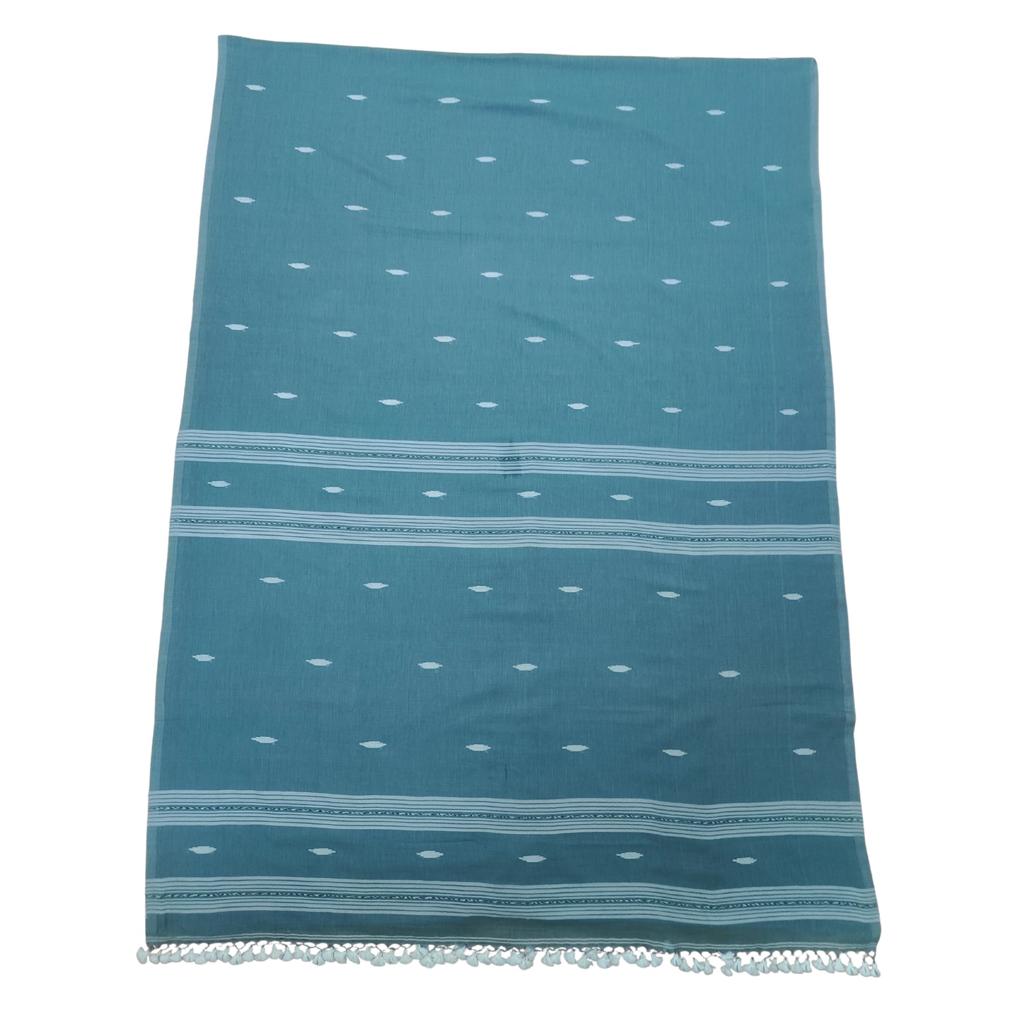 Grey Bengal Handloom Mulmul Cotton Jamdani Saree