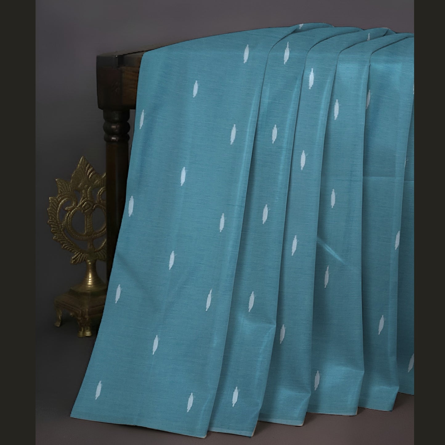 Grey Bengal Handloom Mulmul Cotton Jamdani Saree
