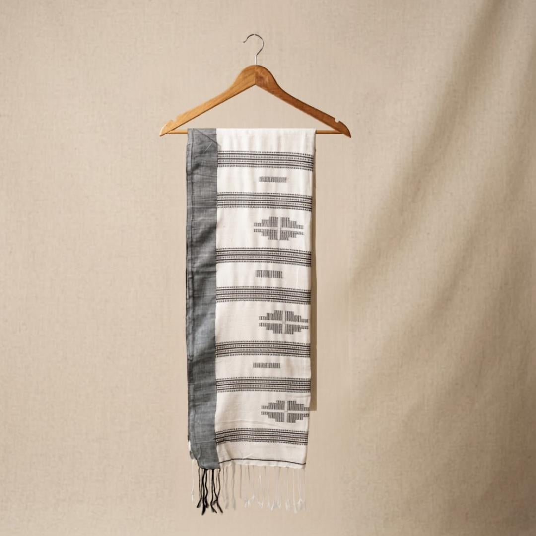 Jamdani Cotton Handloom White Saree