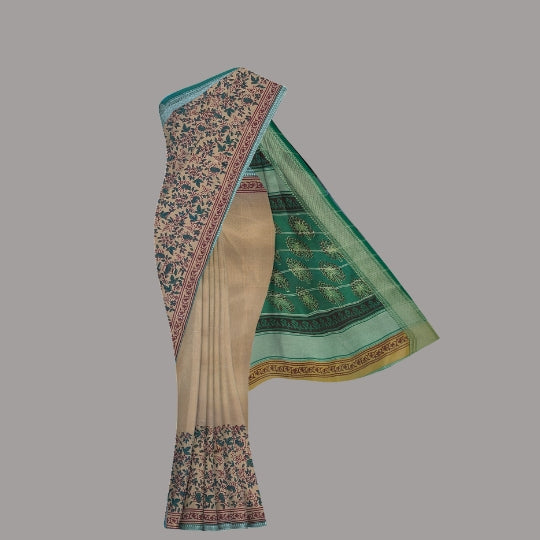 Maheshwari Cotton Hand Block Print Saree