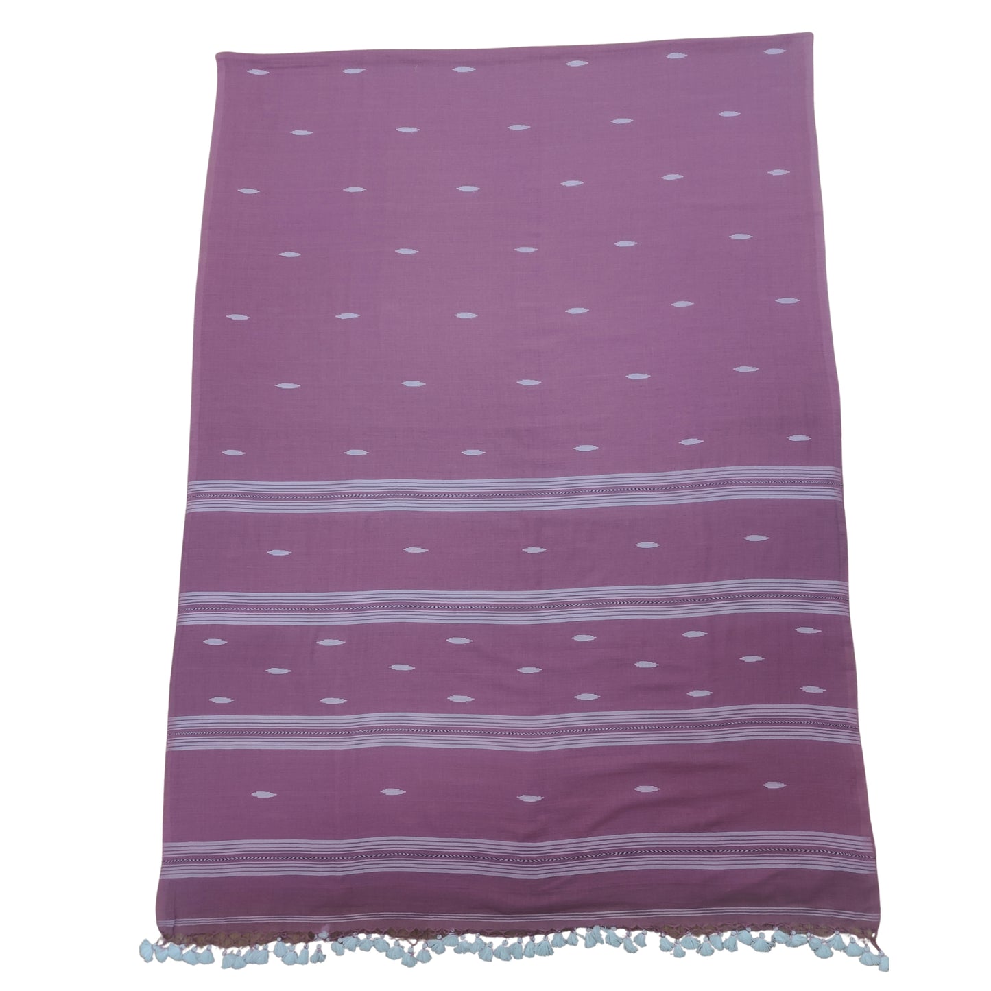 Pink Bengal Handloom Mulmul Cotton Jamdani saree