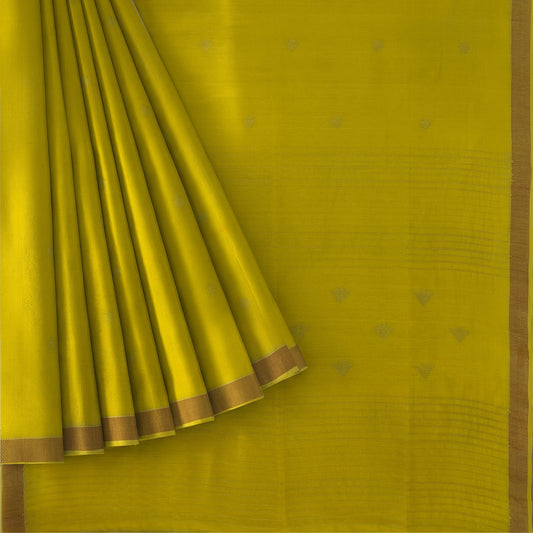 Yellow Bengal Handlooom Linen Saree